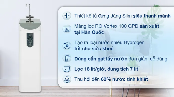 Máy lọc nước RO Hydrogen Kangaroo KG100HD2 8 lõi  - Tổng quan