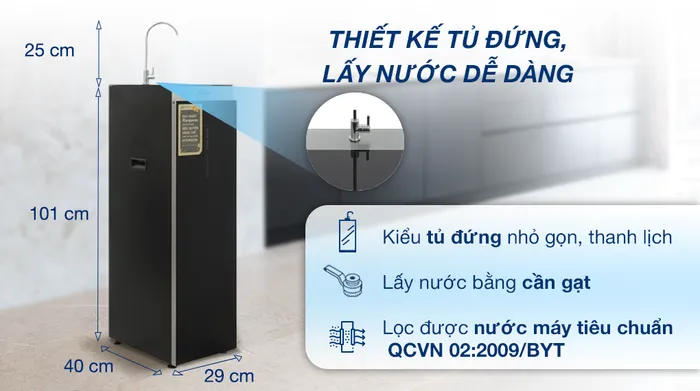 Máy lọc nước RO Hydrogen Kangaroo KG12HA 12 lõi - Thiết kế