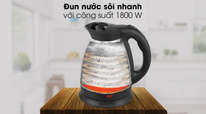 Bình đun siêu tốc Kangaroo 1.5 lít KG15SK3 - Công suất 1800 W