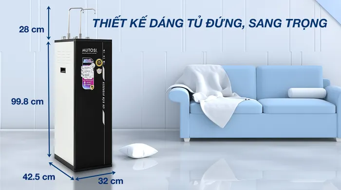 Máy lọc nước RO nóng nguội lạnh Hydrogen Mutosi MP-S1021H 10 lõi - Thiết kế