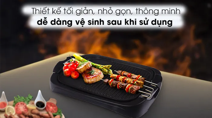 Thiết kế tối giản, tiện sử dụng và vệ sinh - Bếp nướng điện Sunhouse SHD4602