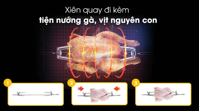 Xiên quay đi kèm - Lò nướng Kangaroo KG3201 32 lít