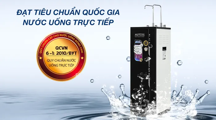 Máy lọc nước RO nóng nguội lạnh Hydrogen Mutosi MP-S1021H 10 lõi - Chứng nhận