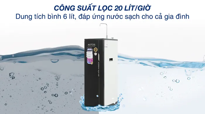 Máy lọc nước RO Hydrogen ion kiềm Mutosi MP-S1001H 10 lõi - Công suất lọc