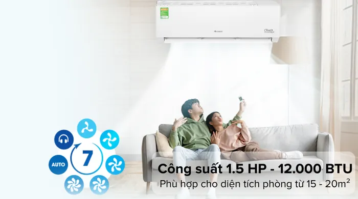 Máy lạnh Gree Inverter 1.5 HP GWC12PB-K3D0P4 - Công suất 1.5 HP