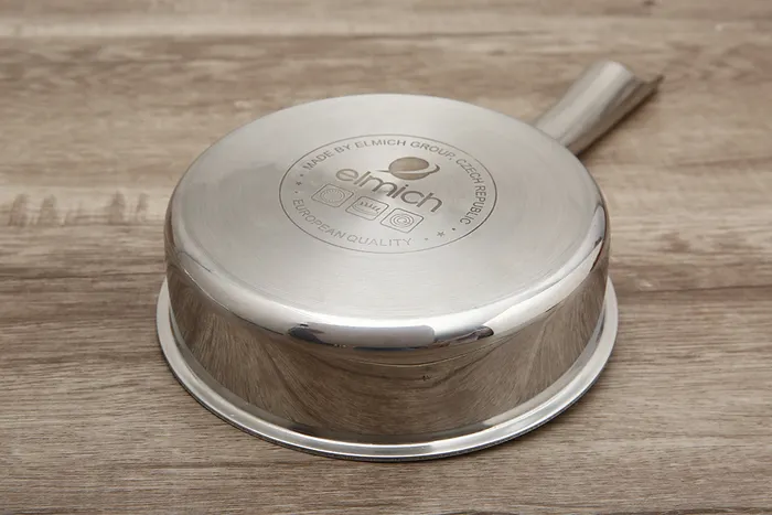 Nồi 3 đáy - Bộ 2 cái chảo quánh inox 3 đáy 14cm Elmich Trimax Baby EL-3794