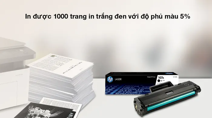 Hiệu suất cao - Mực in laser HP 107A Original Laser Toner Cartridge_W1107A
