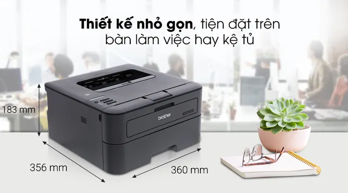 Máy In Laser Trắng Đen Brother HL-L2366DW Wifi - Thiết kế