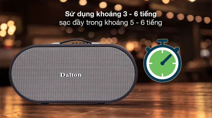 Loa karaoke xách tay Dalton K220C 750W - Thời gian sử dụng