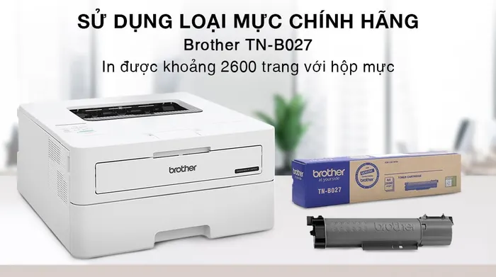Máy in laser trắng đen đơn năng Brother HL-B2100D - Mực in 