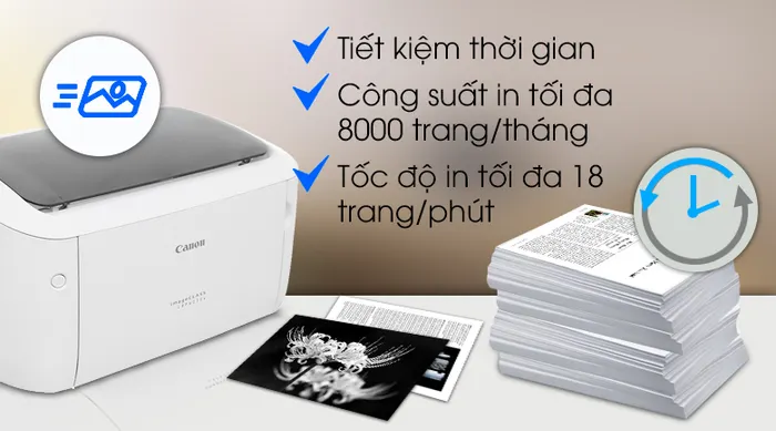 Máy in Laser Canon LBP 6030W - Tốc độ in tốt