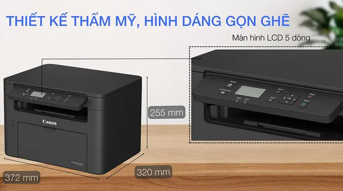 Máy in laser trắng đen đa năng Canon MF913W Wifi - Thiết kế