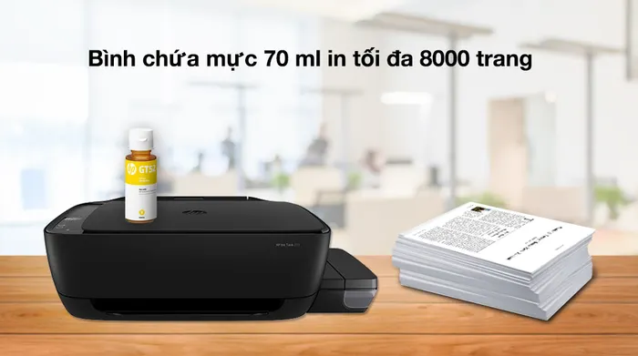 Mực in phun HP GT52 Vàng Original Ink Bottle_M0H56AA (dành cho HP Ink Tank 115. 315. 415) - Bình chứa mực 70 ml in tối đa 8000 trang