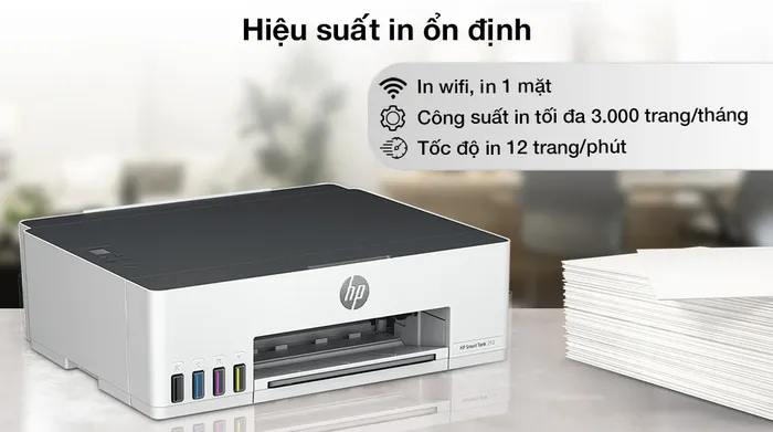 Máy in phun màu đơn năng HP Smart Tank 210 Wifi - Công suất in