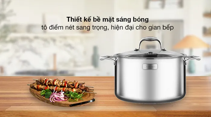 Thiết kế - Nồi inox 3 đáy nắp kính 20 cm Elmich Trimax XS EL-3747