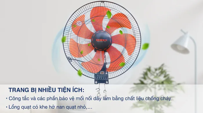 Quạt treo Senko TC1622 - Tiện ích