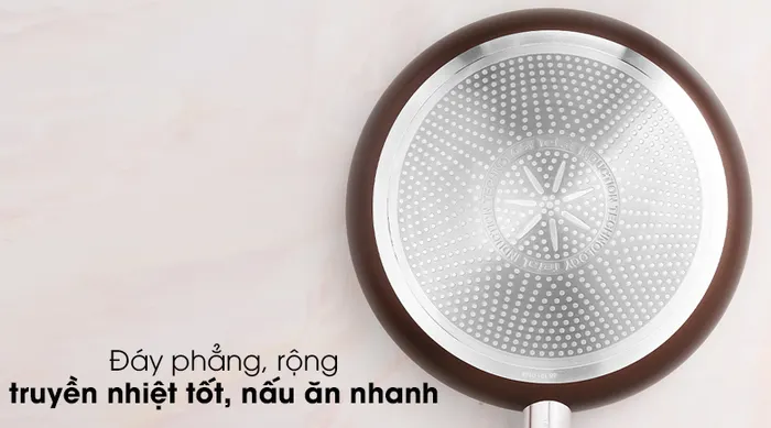 Chảo nhôm chống dính đáy từ 28cm TEFAL G1430605 - Đáy chảo chống dính phẳng, truyền nhiệt tốt