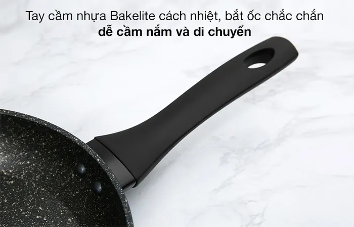 Tay cầm Chảo nhôm chống dính đáy từ 24cm Sunhouse SFP24B