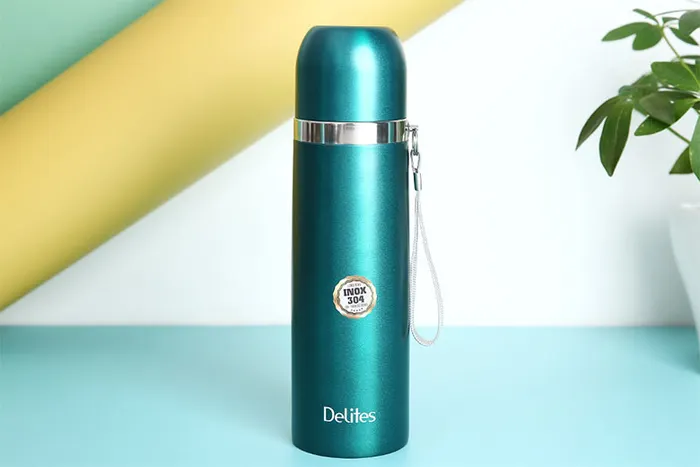 Bình giữ nhiệt inox 500ml Delites Z5A xanh lá