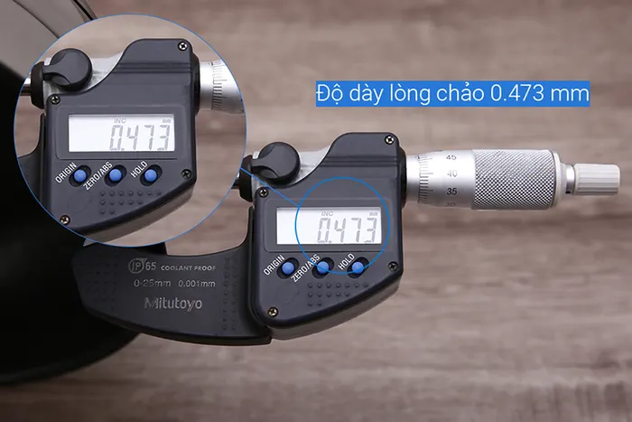 Độ dày - Chảo inox 5 đáy chống dính 24cm Sunhouse IN24M4