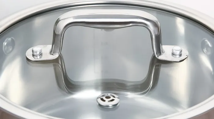 Nồi inox 3 đáy nắp kính 20cm Elmich Trimax Eco EL-3993 - Nắp nồi trong suốt, tiện quan sát