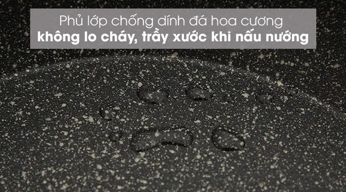 Lòng chảo an toàn - Chảo nhôm chống dính đáy từ 28cm Sunhouse SFP28B