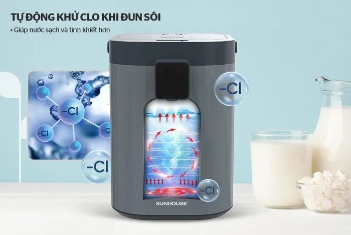 Bình thủy điện Sunhouse SHD1440 3.2 lít - Tự động khử Clo