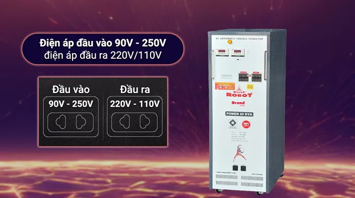 Ổn áp Robot 1 pha 50KVA 90