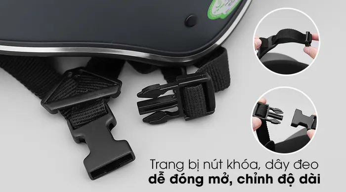 Mũ bảo hiểm 1/2 size M Delites ATN04 - Hỗ trợ nút khóa thao tác đóng mở nhẹ nhàng, dây đeo dẻo dai, thay đổi độ dài linh hoạt