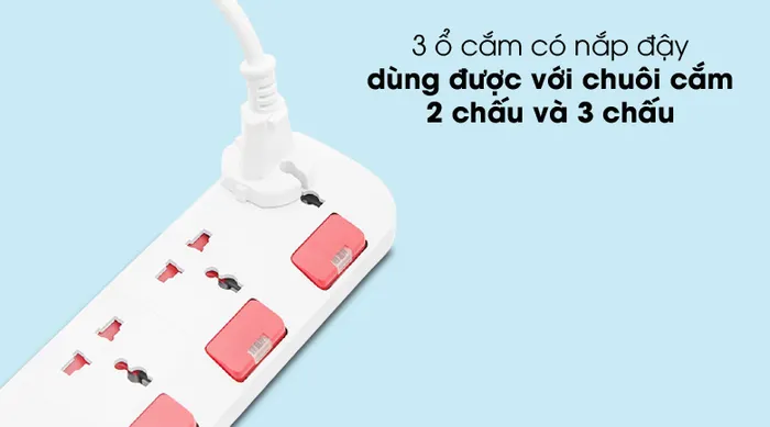 Tiện dụng - Ổ cắm điện Sunhouse SHE-OC1-3R
