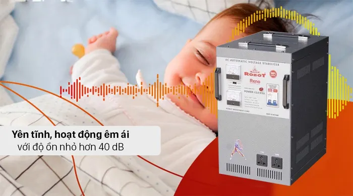 Ổn áp ROBOT 1 Pha 12.5 KVA 90 - Độ ồn