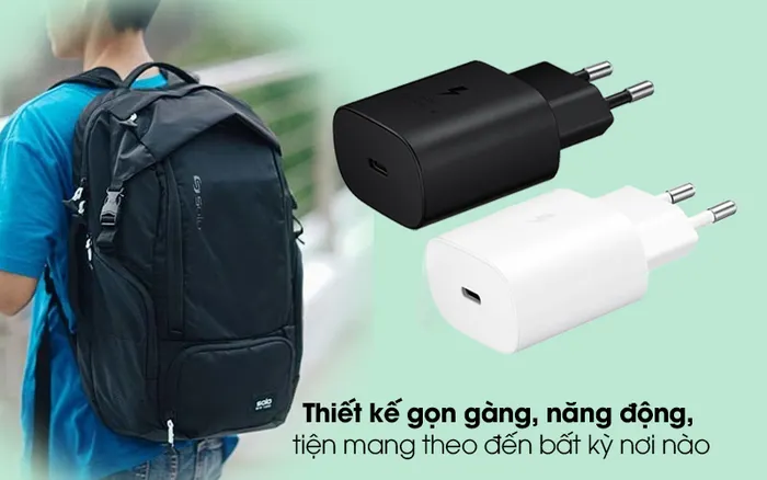 Adapter Sạc Type C PD 25W Samsung EP-TA800NW  - Thiết kế năng động, hiện đại