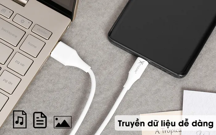 Cáp Type C 1m Xmobile TC27-1000 Trắng - Truyền tải dữ liệu nhanh
