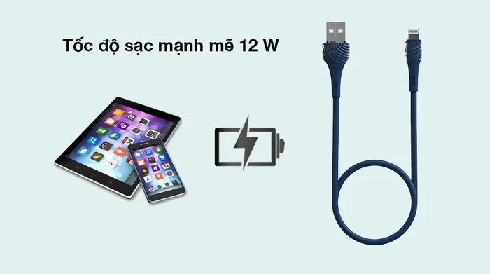 Cáp Lightning 1m Hydrus CS-C-021 - Sạc liền mạch với công suất đến 12 W