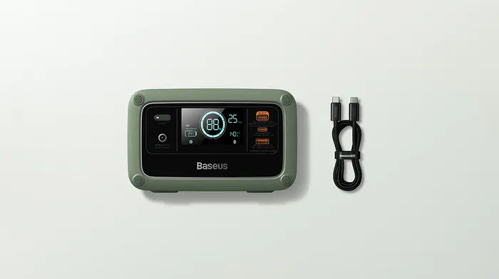 Trạm sạc dự phòng di động 48000mAh PD140W 220V - 140W Baseus ioTa BPE14A - Thiết kế gọn gàng, màn hình LED báo pin tiện lợi