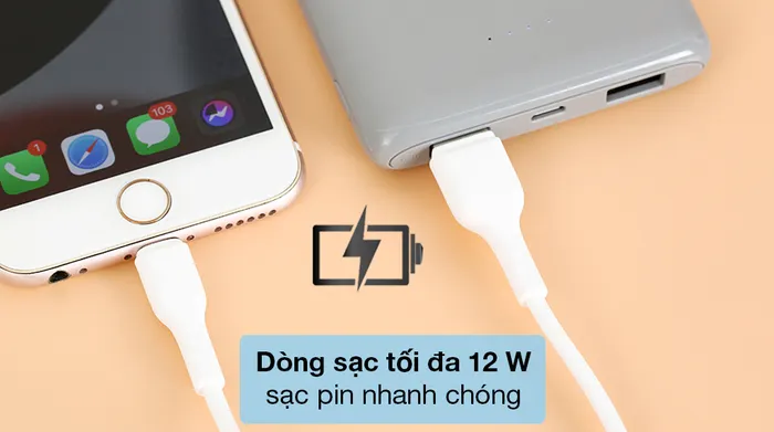 Cáp Lightning 1m AVA+ Kalf - Sạc mạnh mẽ với công suất 12 W