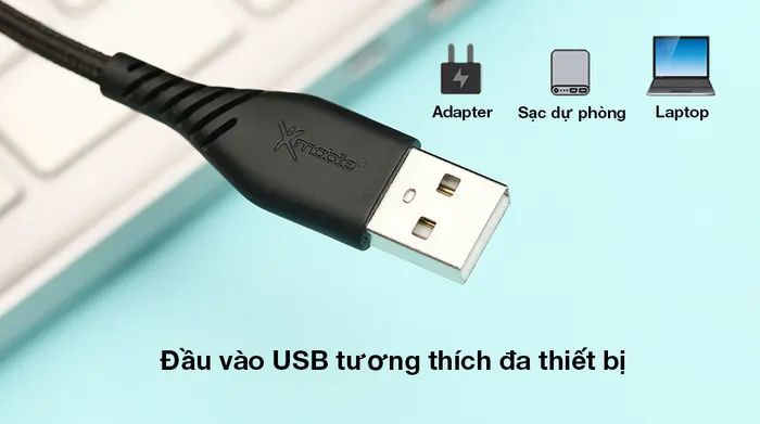 Cáp Lightning 20cm Xmobile DR-L06 - Đầu vào USB