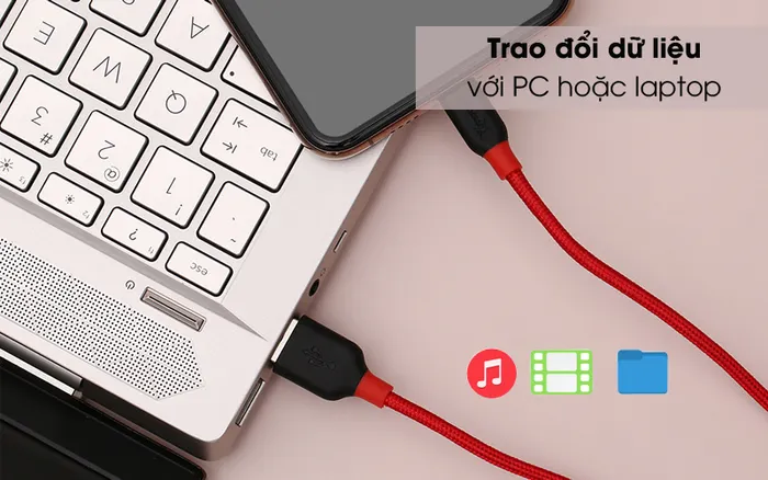 Sao chép dữ liệu - Cáp Lightning 1m Xmobile DR-L001X Đỏ đen