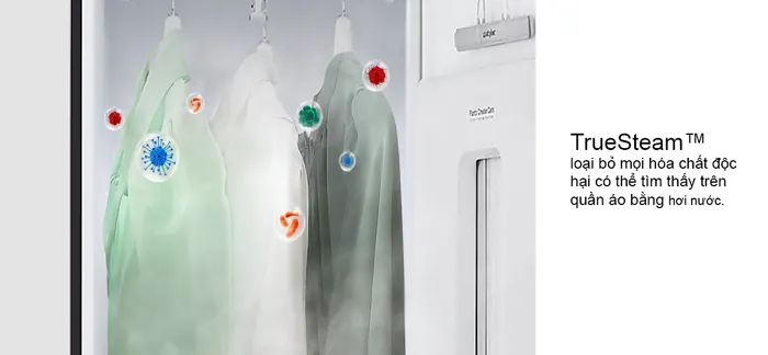 Giặt sạch sâu và khô nhanh hơn bằng công nghệ hơi nước TrueSteam