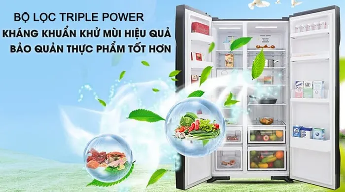Khử mùi và diệt khuẩn tối ưu với bộ lọc Triple Power 