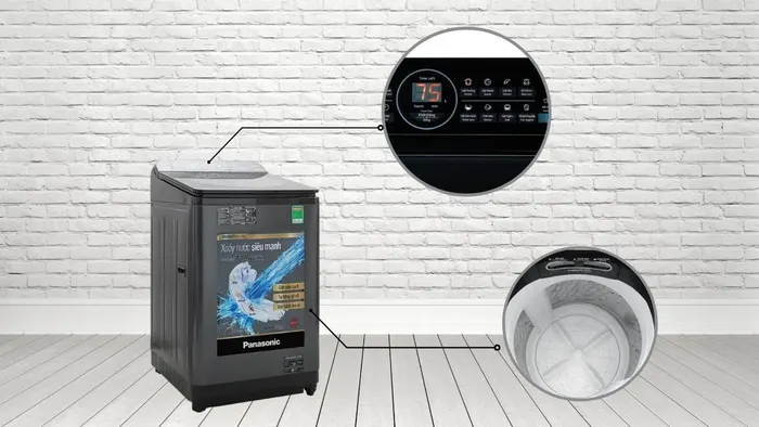Bảng điều khiển và lồng giặt được chăm chút từng chi tiết