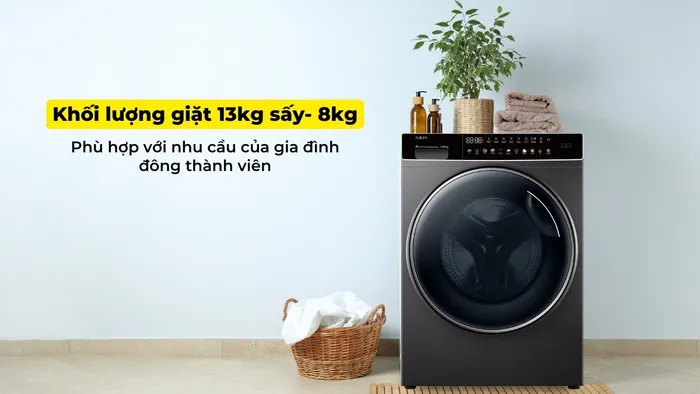 Máy giặt sấy AQUA Inverter 13/8kg AQD-DH1300H.PS