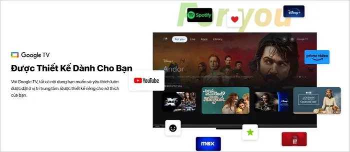 Hệ điều hành Google TV thông minh