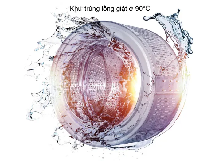 Khử trùng lồng giặt ở 90°C
