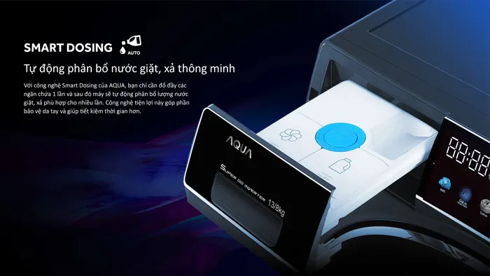 Máy giặt sấy AQUA Inverter 13/8kg AQD-DH1300H.PS