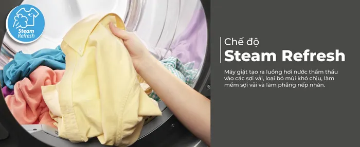 Chế độ Steam Refresh giữ cho quần áo luôn mới