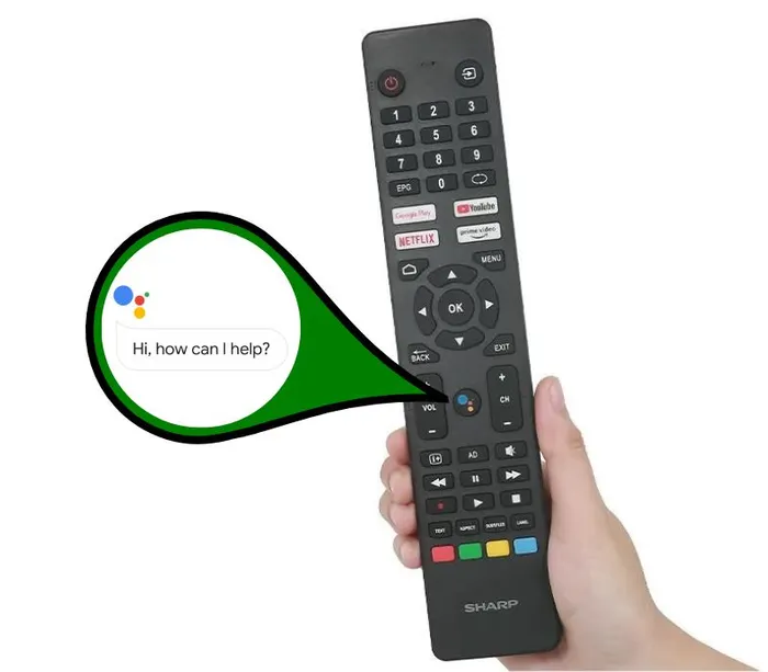 Tìm kiếm bằng giọng nói nhờ Google Assistant tích hợp trên remote
