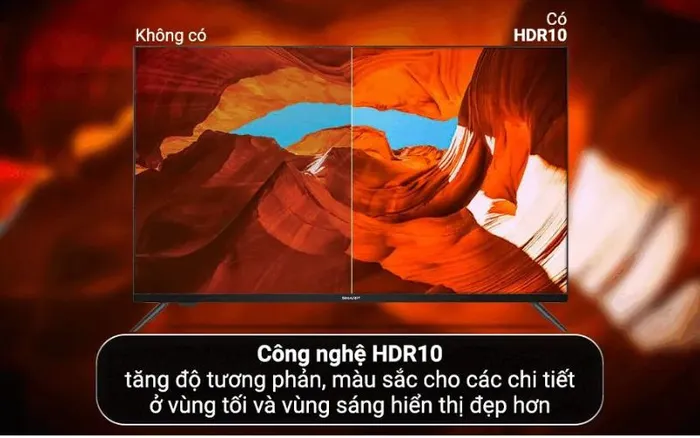 Hiển thị hình ảnh chuẩn sắc cùng công nghệ HDR10