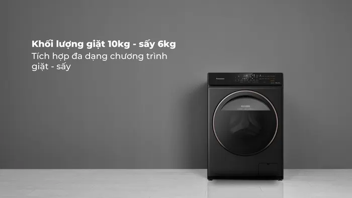 Khối lượng giặt sấy lớn cùng đa dạng tùy chọn chương trình