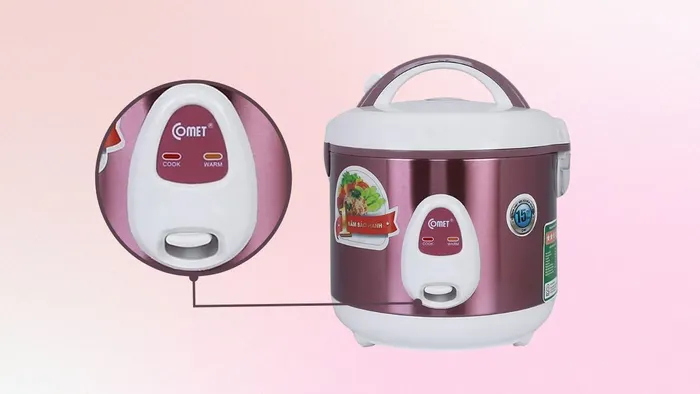 Nút gạt điều khiển của nồi cơm điện Comet CM8025 